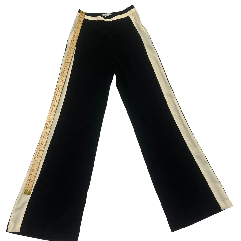 H&M Black and Cream Wide Leg Tuxedo Stripe Dress Pants - Picture 4 of 7